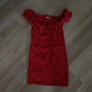 Milkmaid dress red